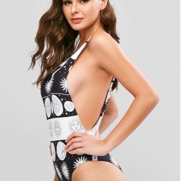 ZAFUL Sun And Moon Backless One-piece Swimsuit - Picture 5 of 5
